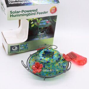 Nature's Way Wild Wings Hand Blown Glass Top Fill Hummingbird Feeder New open bo